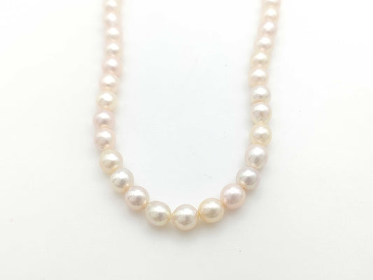 Pearl diameter approximately 6.6mm-6.9mm, Sterling Silver, 25.2g, Necklace 