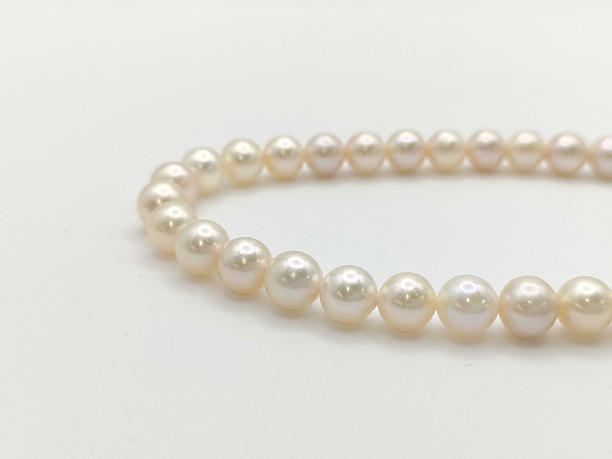 Pearl diameter approximately 7.0mm-7.2mm, Sterling Silver, 31.9g, Necklace 