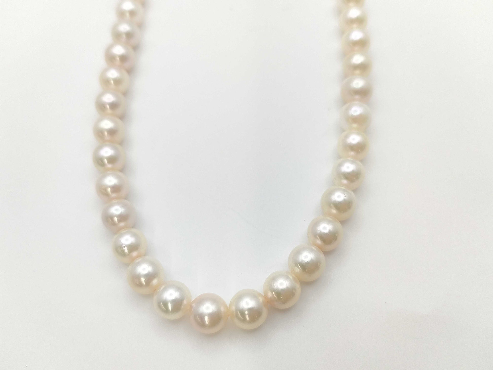 Pearl diameter approximately 7.0mm-7.2mm, Sterling Silver, 31.9g, Necklace 