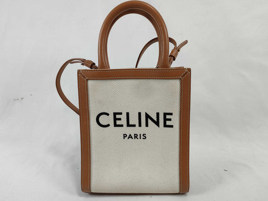 CELINE CELINE Vertical Cabas Hand Shoulder Bag 2WAY Handbag