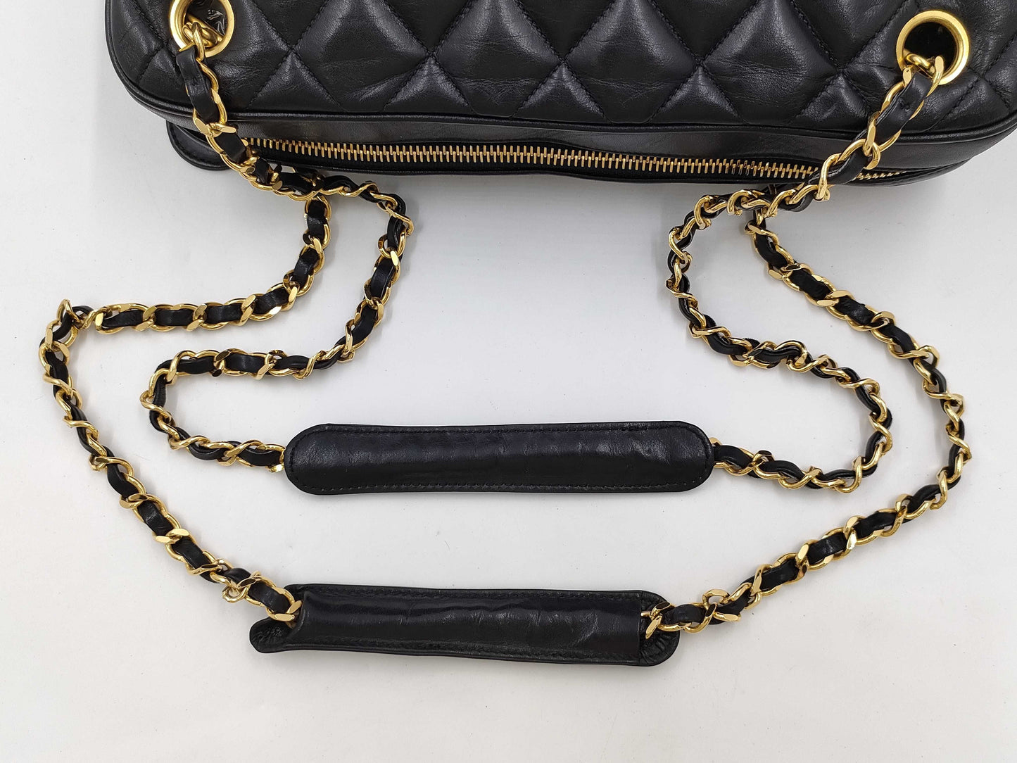 CHANEL Matelasse Lambskin Chain Shoulder Tote Bag