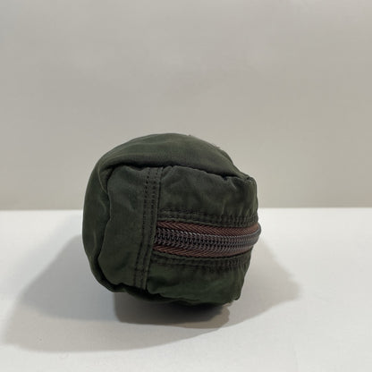 PRADA Prada Triangle Logo Nylon Pouch Khaki