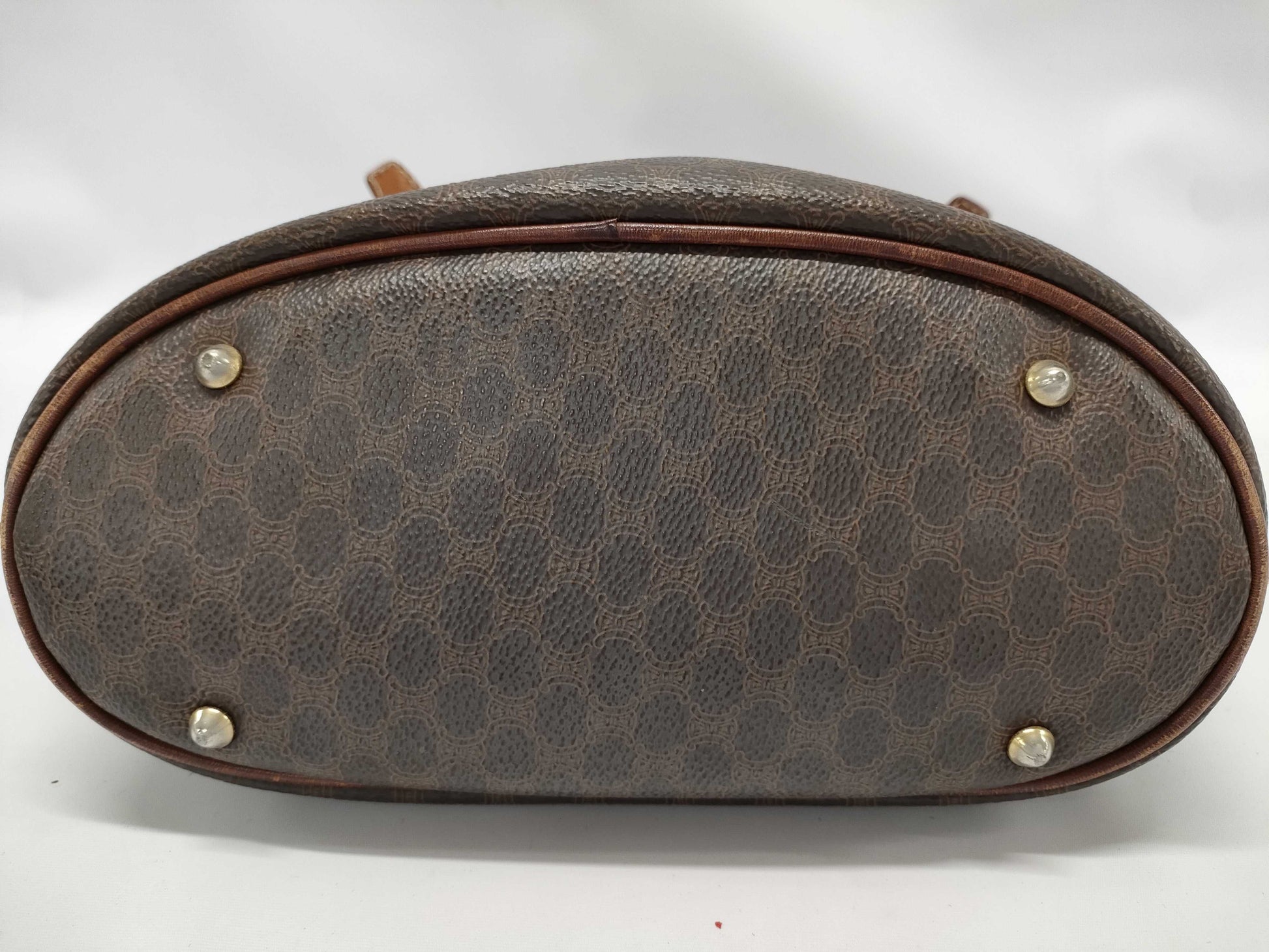 CELINE Tote Bag PVC x Leather Macadam Bucket Tote Bag