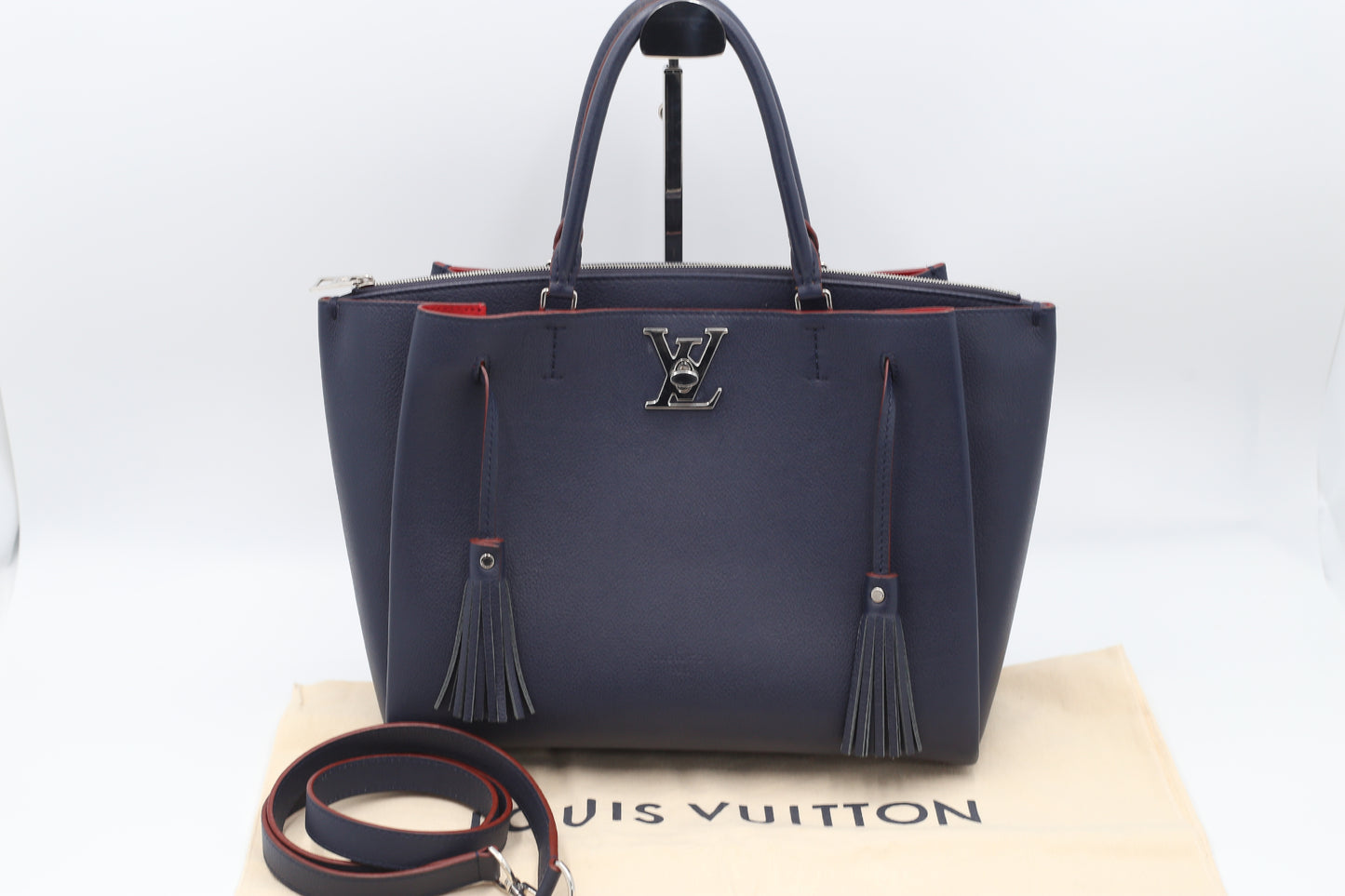 LOUIS VUITTON Lockme 2-way Navy Tote Bag