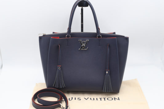 LOUIS VUITTON Lockme 2-way Navy Tote Bag