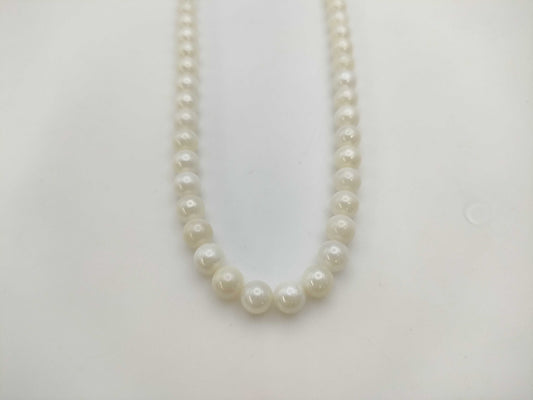 Pearl Necklace, Diameter: Approx. 7.0-7.4mm, Sterling Silver, 32.9g 