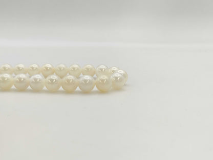 Pearl Necklace, Diameter: Approx. 7.0-7.4mm, Sterling Silver, 32.9g 