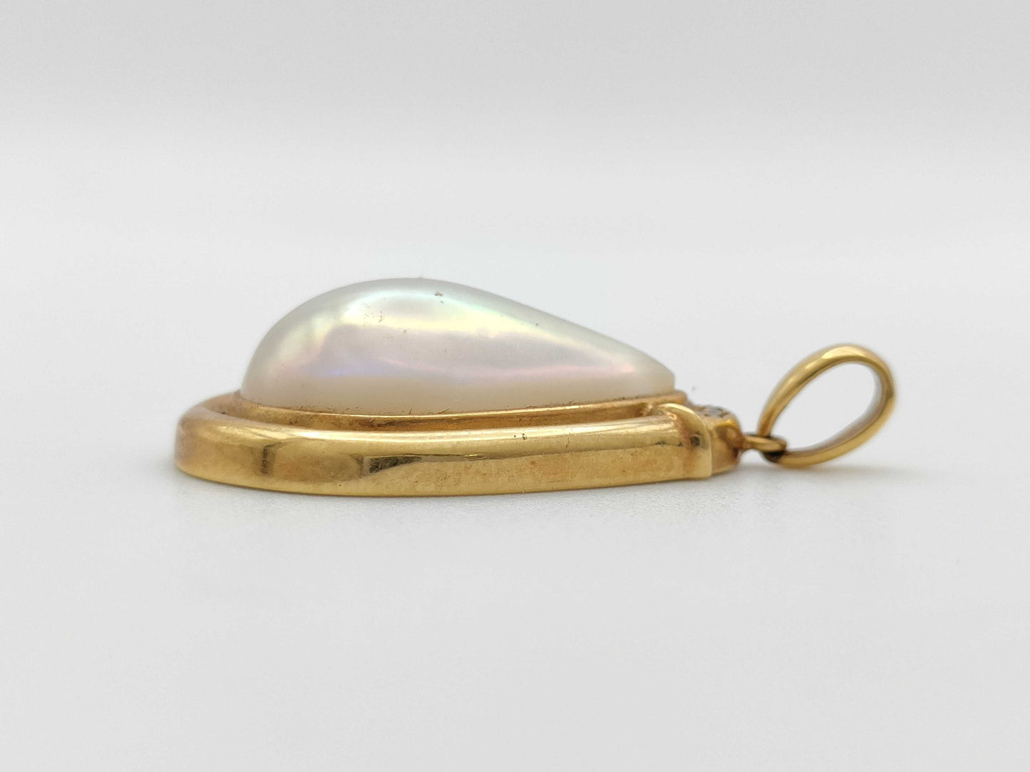 TASAKI Mabe Pearl D0.03ct K18 6.0g Pendant Top 