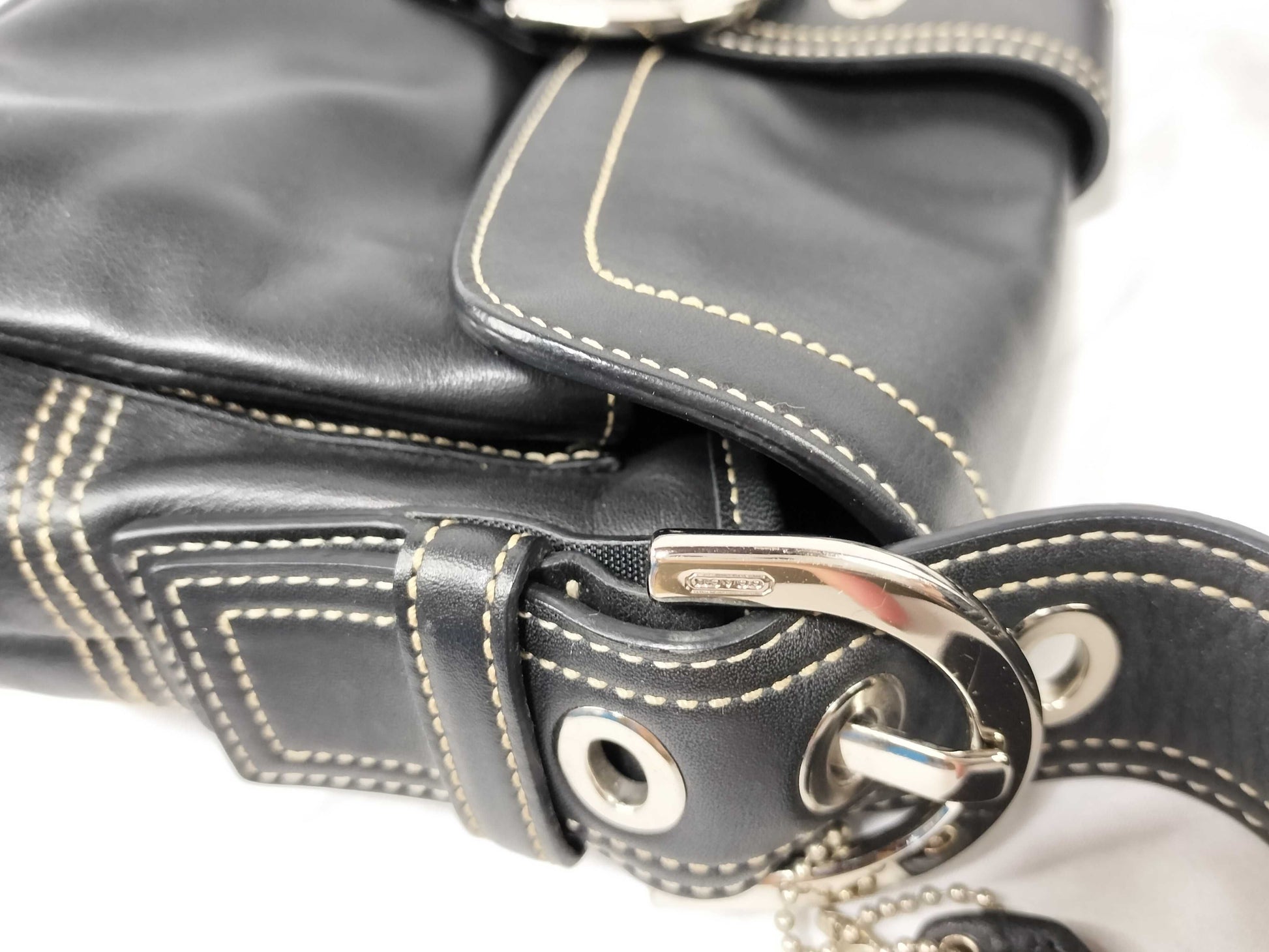 COACH / One-Shoulder Bag / 9434 / Soho / Double Pocket / Leather / Black Shoulder Bag