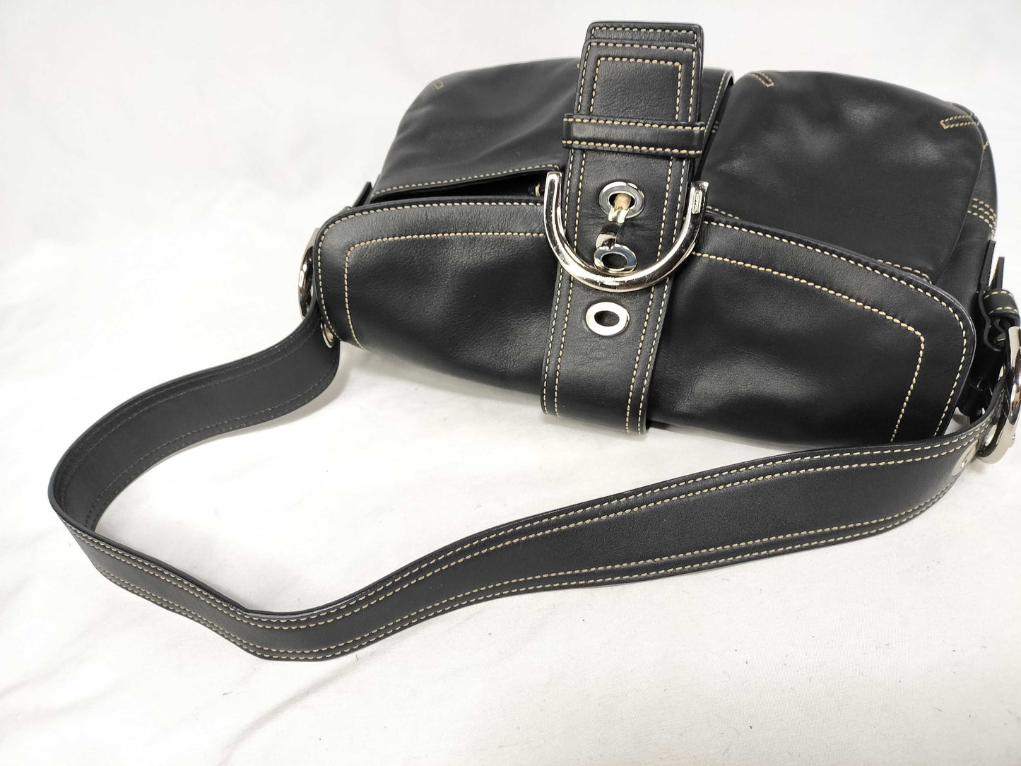 COACH / One-Shoulder Bag / 9434 / Soho / Double Pocket / Leather / Black Shoulder Bag