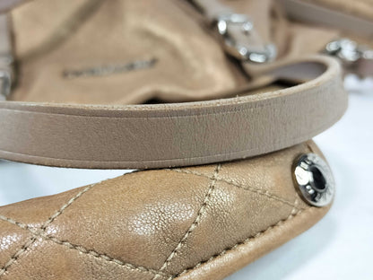 JIMMY CHOO 2-Way Tote Bag, Blair, Chain, Quilted Leather, Gold Tote Bag