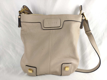 LOEWE LOEWE Shoulder Bag Leather/Beige Shoulder Bag