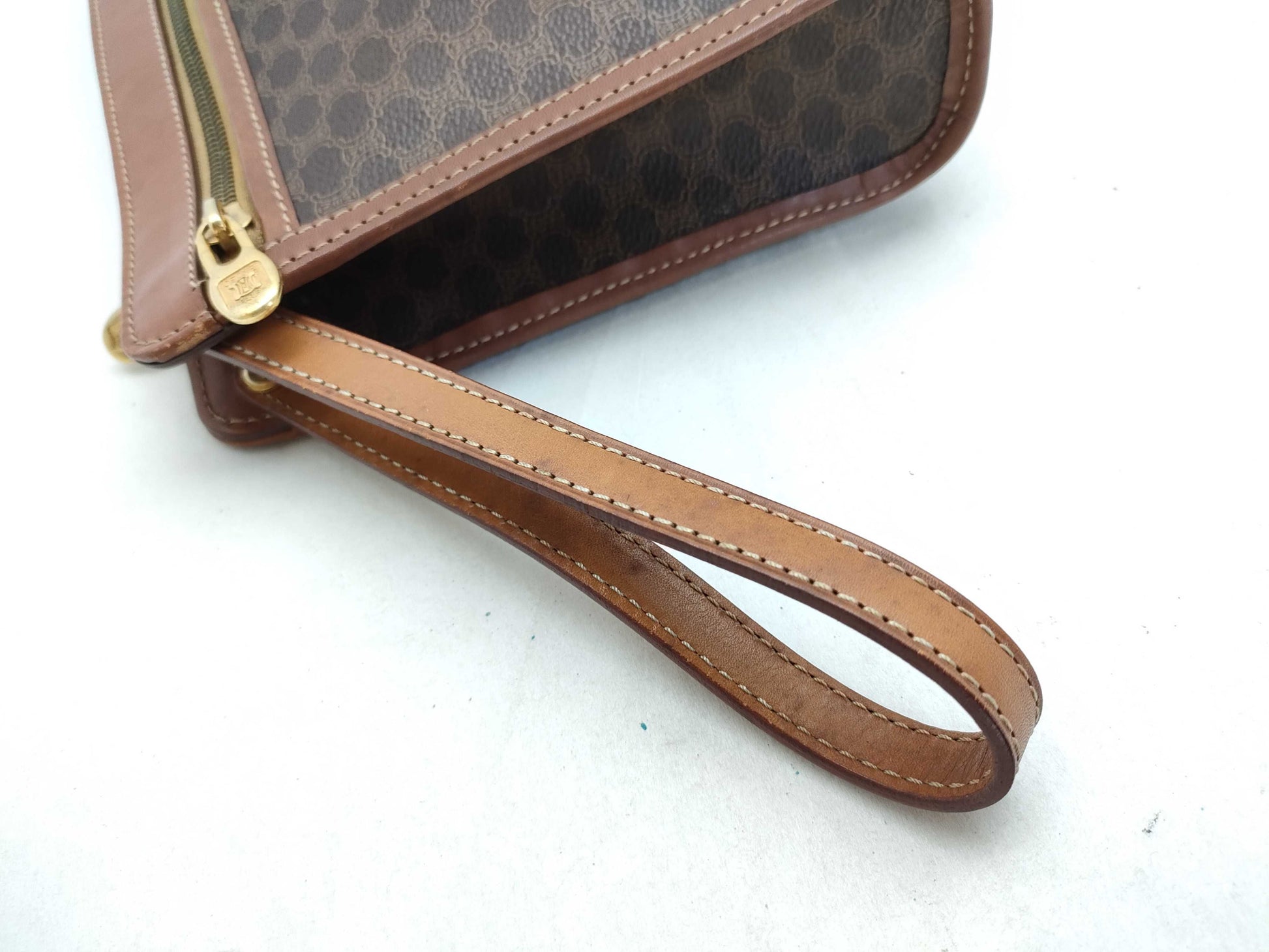 CELINE Macadam Clutch PVC/Brown Clutch Bag