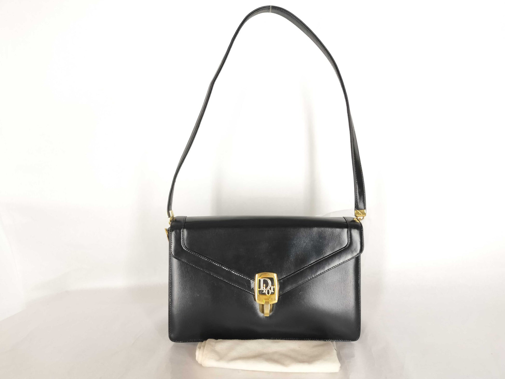 Christian Dior Christian Dior Logo Mini Shoulder Bag Leather/Black