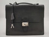 HERMES Sac A Depeche 27 Liege/Black/□k Engraving/Silver Shoulder Bag
