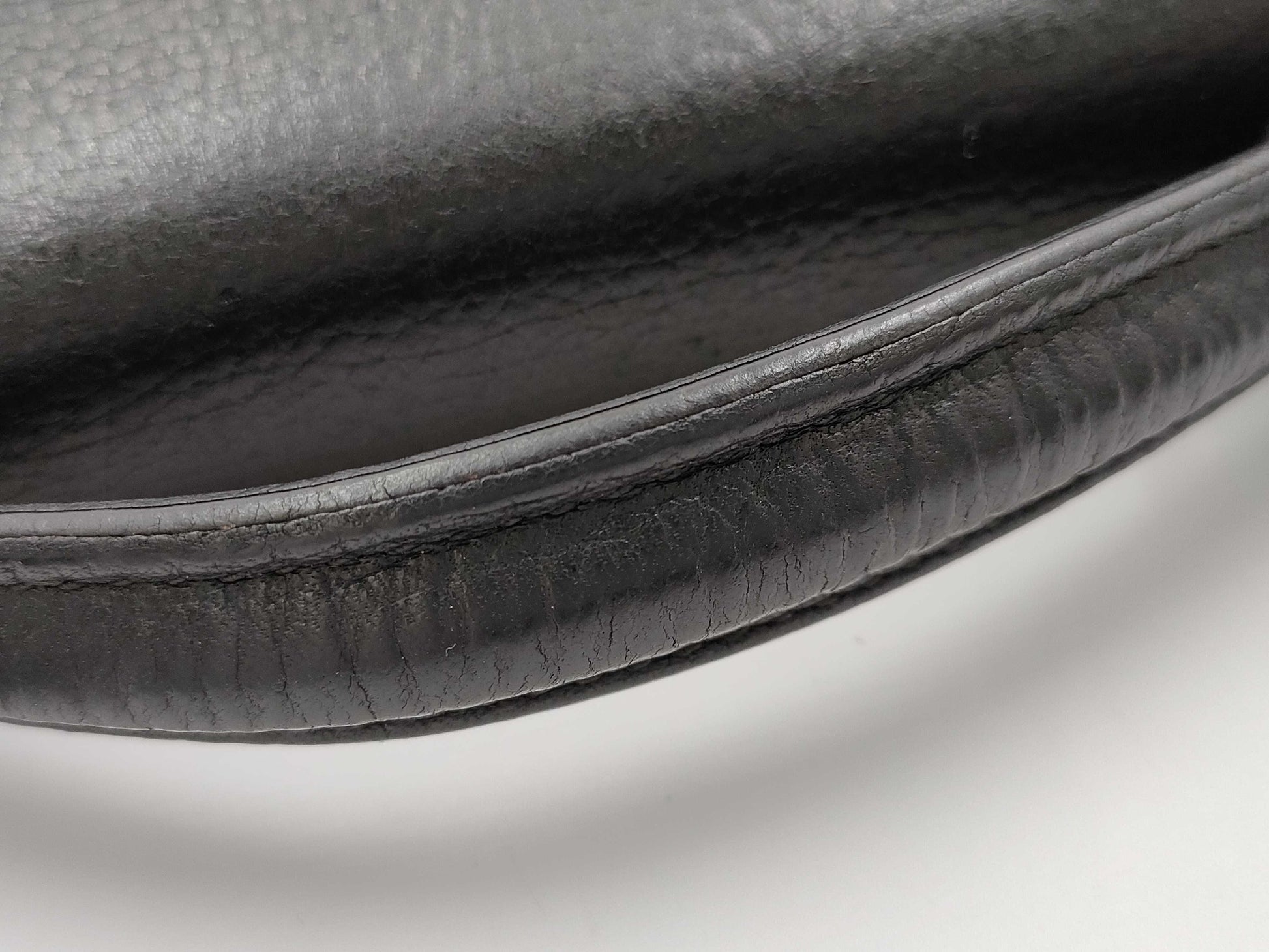 HERMES Sac A Depeche 27 Liege/Black/□k Engraving/Silver Shoulder Bag