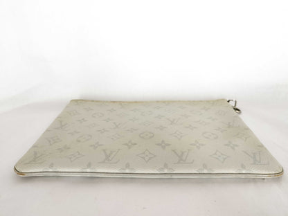 LOUIS VUITTON Monogram LOUIS VUITTON Zipped Pouch GM Monogram/White/Gray Pouch