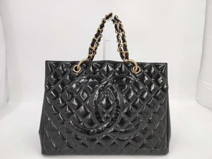 CHANEL CHANEL Chain Shoulder Bag Enamel/Black/GD