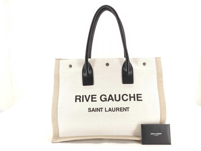 SAINT LAURENT Rive Gauche Tote Canvas/Ivory Tote Bag