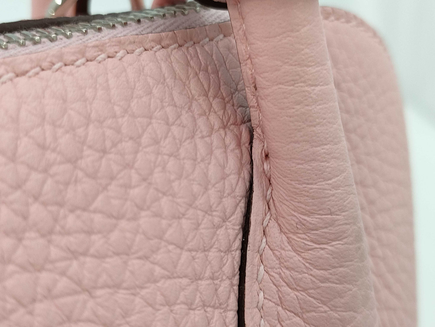 HERMES Bolide 31 Taurillon/Rose Sakura/U Stamp/Silver Shoulder Bag