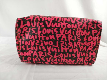 LOUIS VUITTON Monogram Graffiti Louis Vuitton Speedy Graffiti Handbag