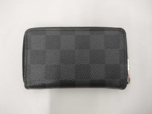 LOUIS VUITTON Zippy Coin Purse Damier Graphite Coin Case