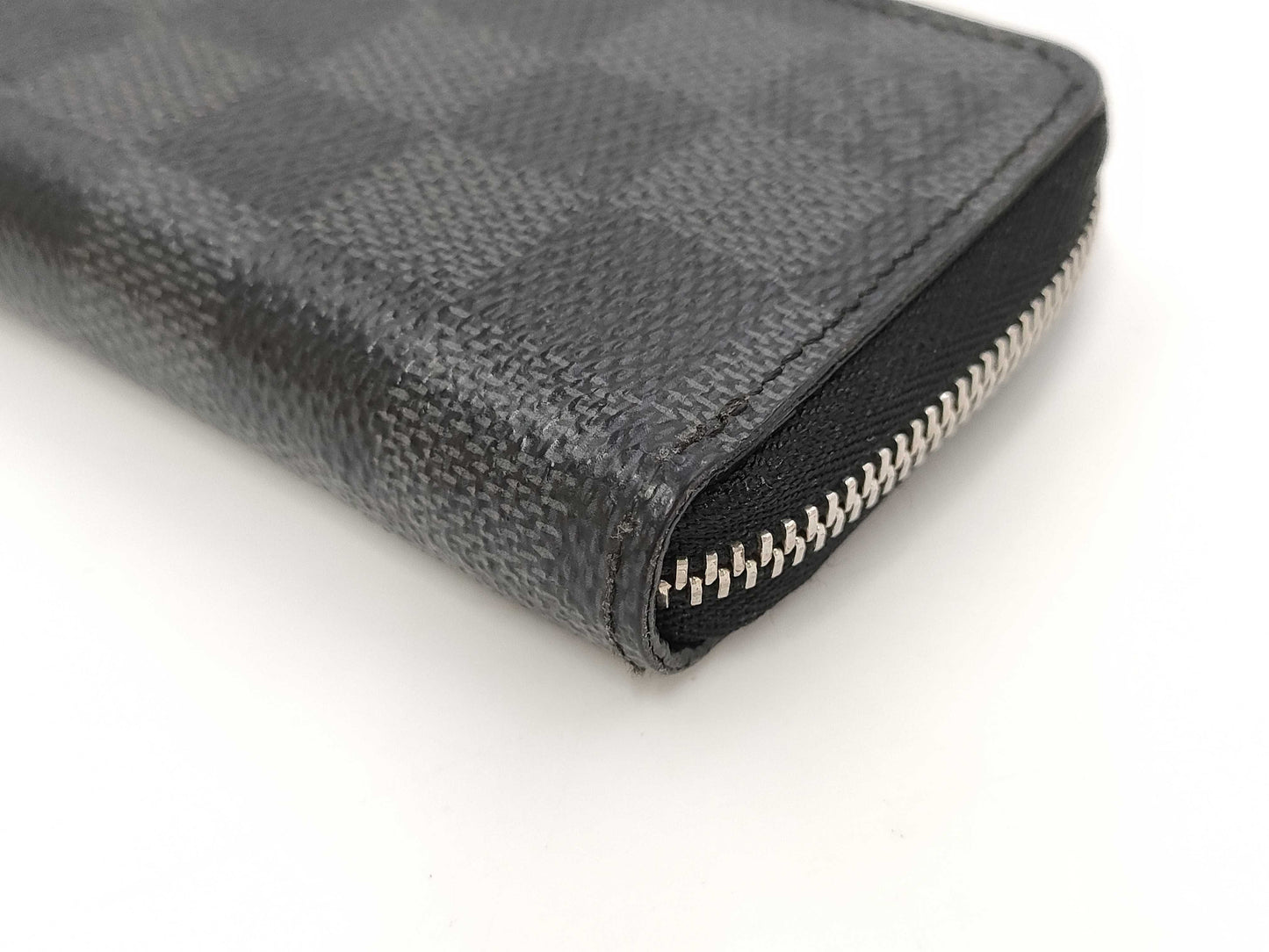 LOUIS VUITTON Zippy Coin Purse Damier Graphite Coin Case