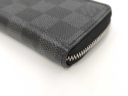 LOUIS VUITTON Zippy Coin Purse Damier Graphite Coin Case