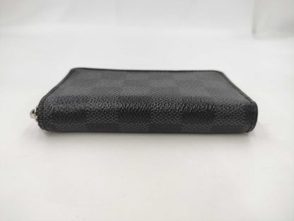 LOUIS VUITTON Zippy Coin Purse Damier Graphite Coin Case