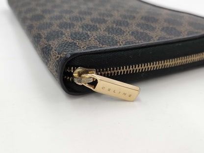 CELINE Macadam Round Zip Long Wallet