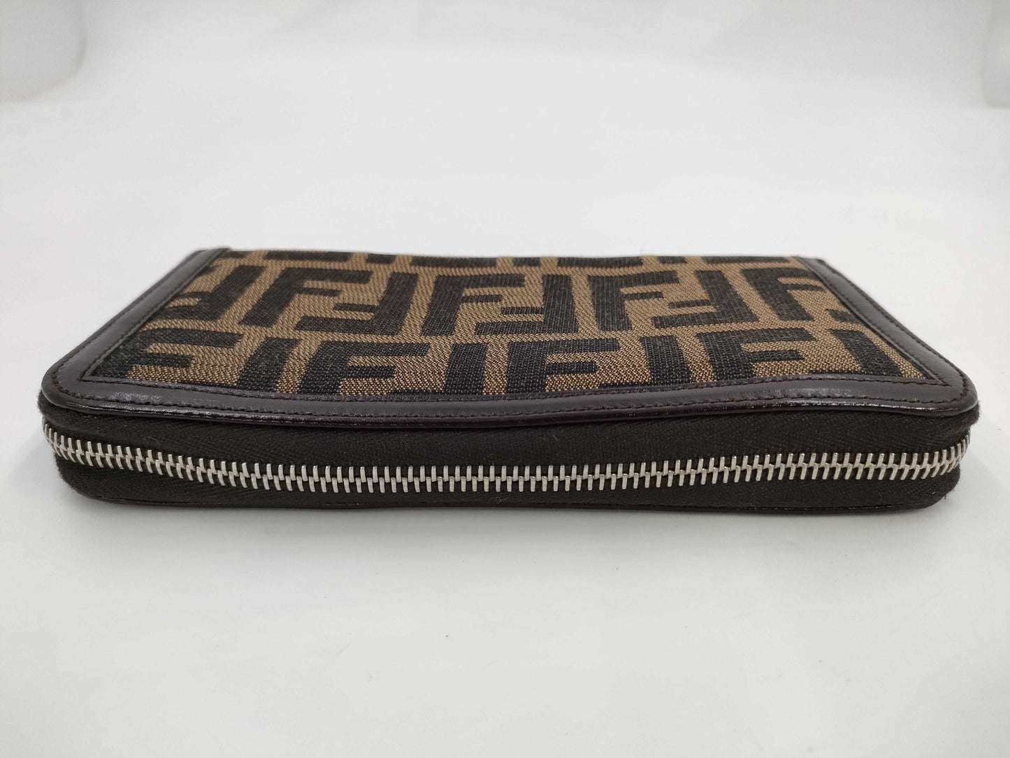 FENDI Zucca Round Zip Long Wallet