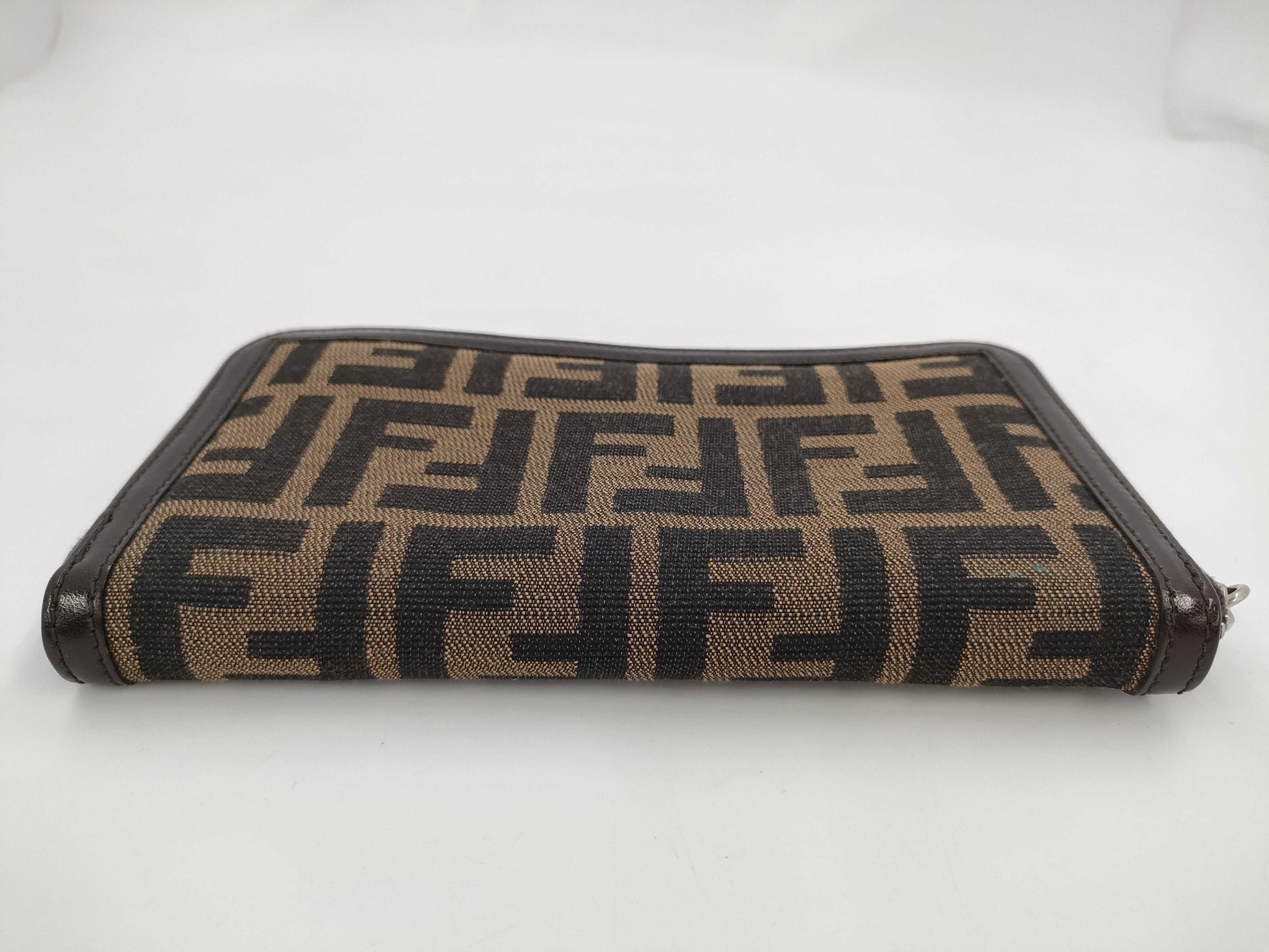 FENDI Zucca Round Zip Long Wallet