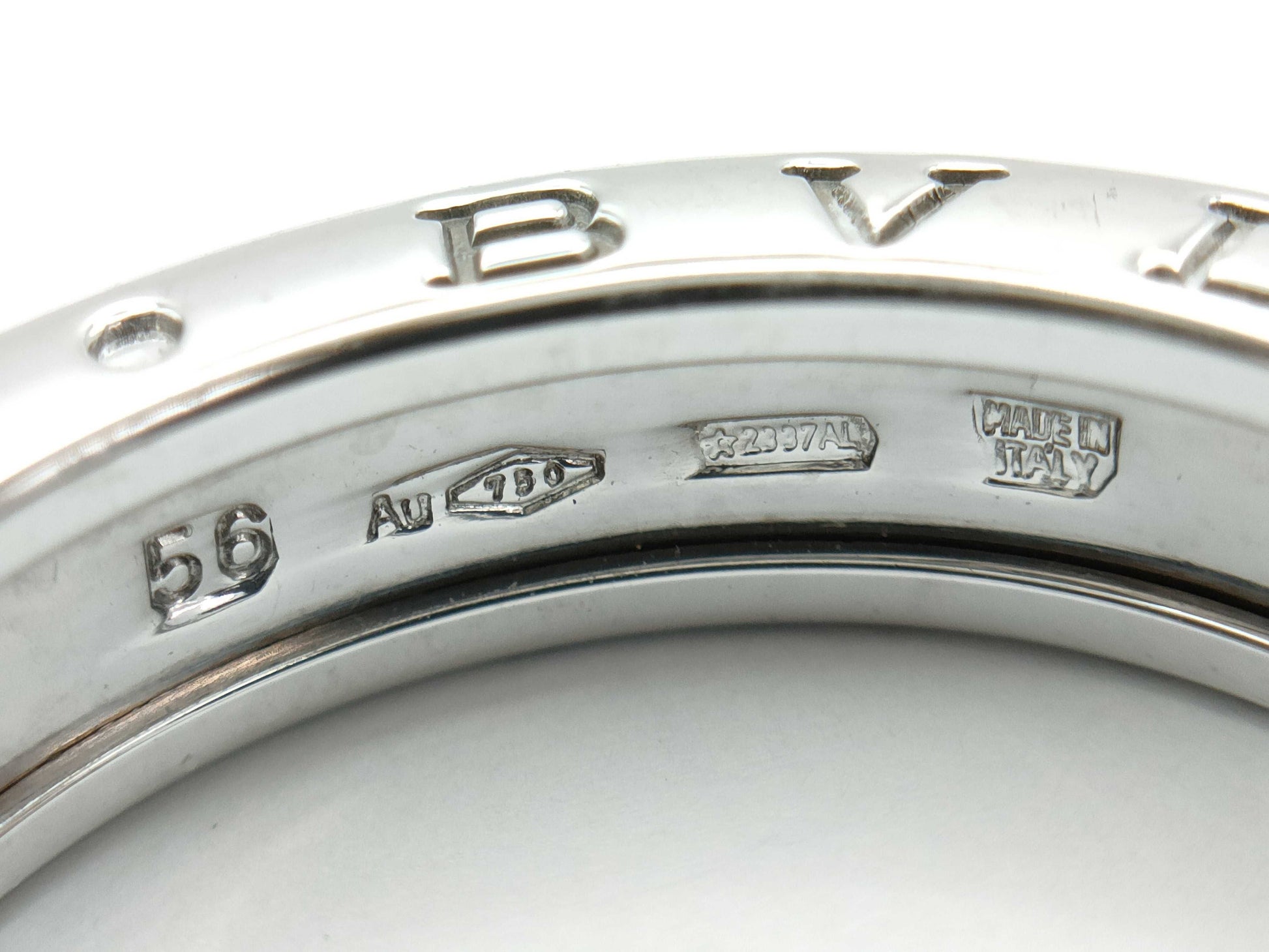 BVLGARI B.zero1 XS #56 WG Au750 7.9g Ring 