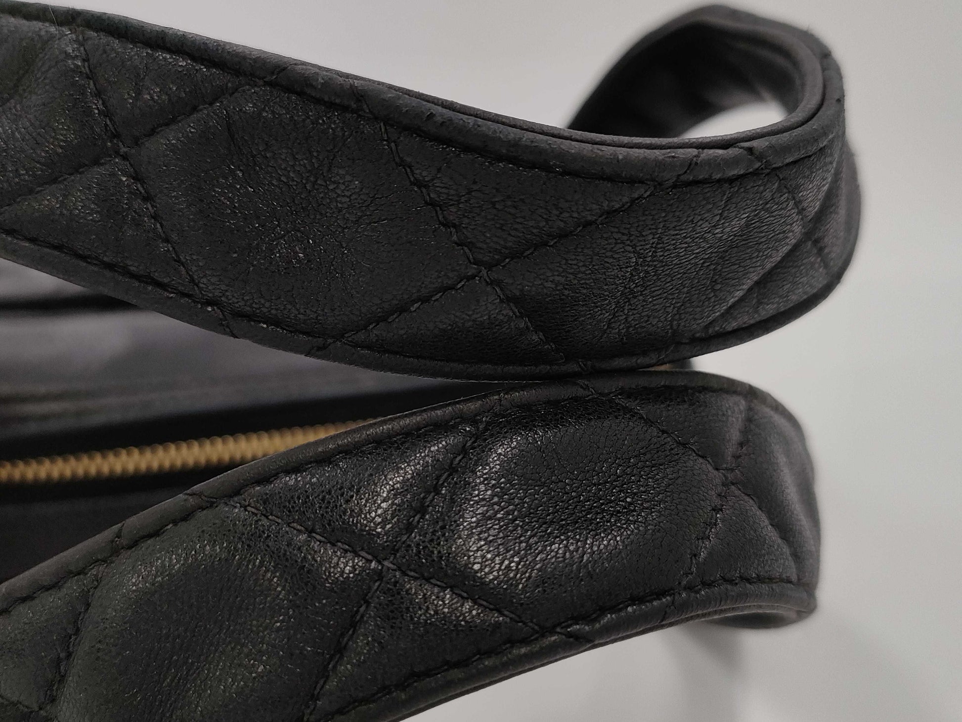 CHANEL Coco Mark Matelasse Black Handbag with Seal and Card