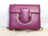 Salvatore Ferragamo Gancini Chain Calfskin Shoulder Bag Purple