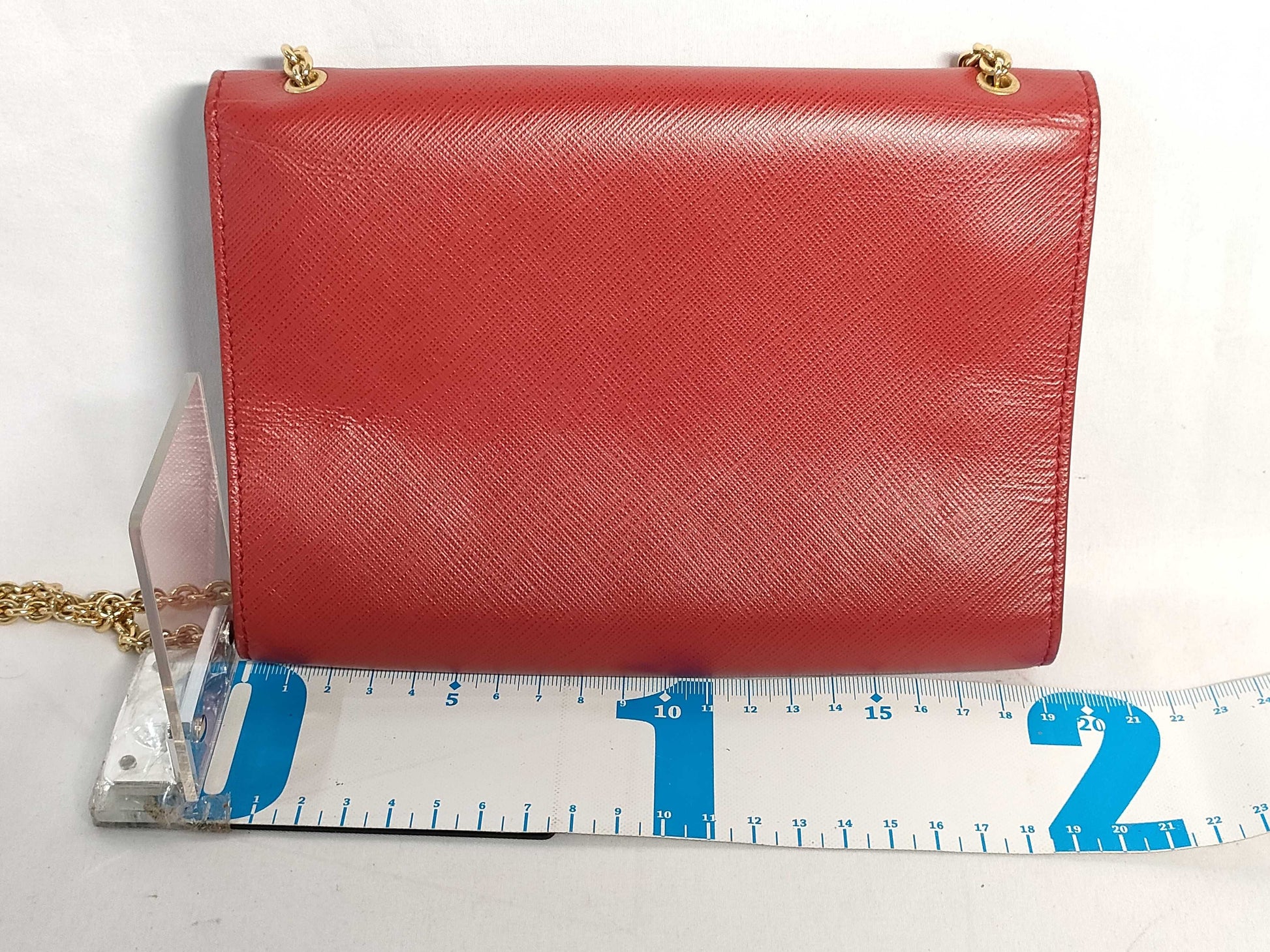 Salvatore Ferragamo Vara Chain Shoulder Bag, Red