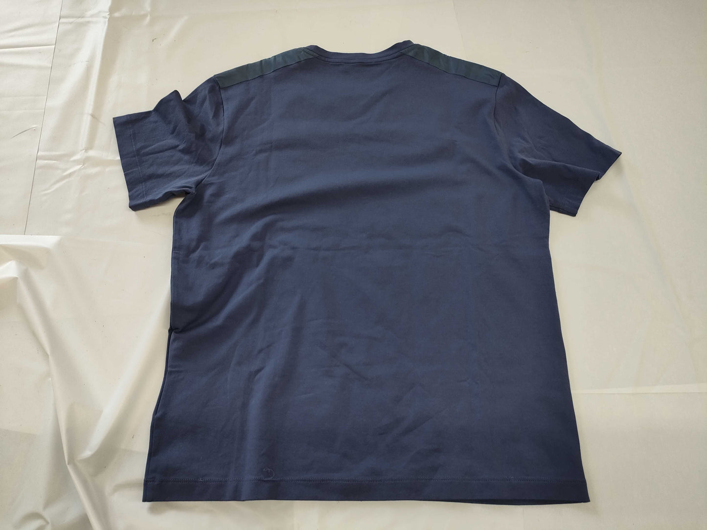 PRADA NFC Readable Triangle Logo Nylon T-Shirt, Size L