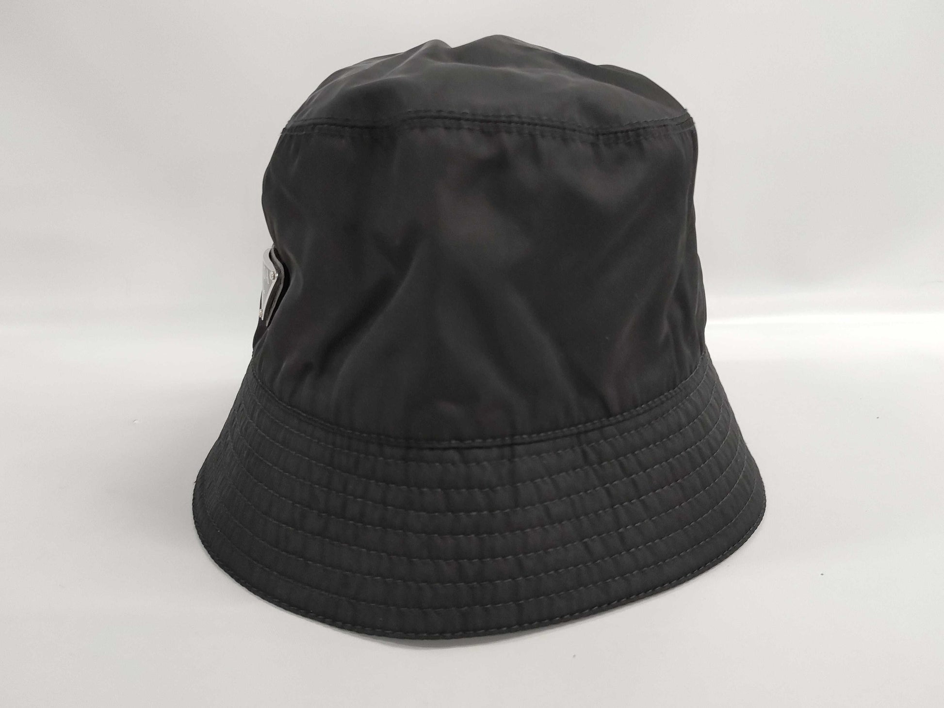 PRADA Prada 23 Re-Nylon Triangle Plate Bucket Hat, Size M Other Apparel