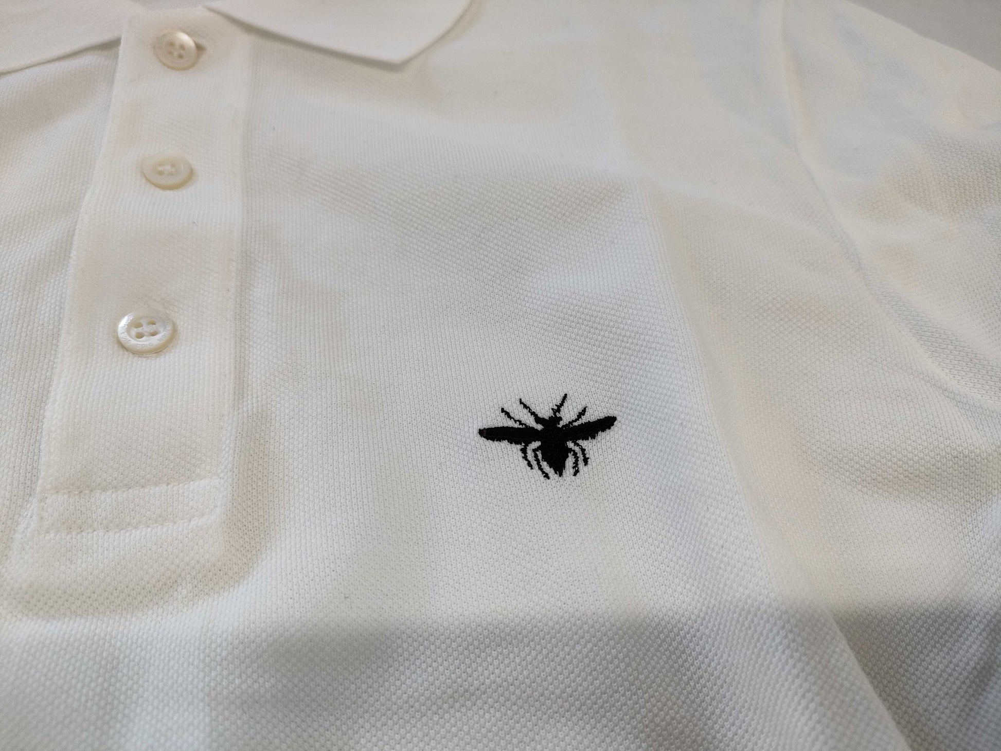 Dior Bee Embroidered Polo Shirt Size 44 Tops