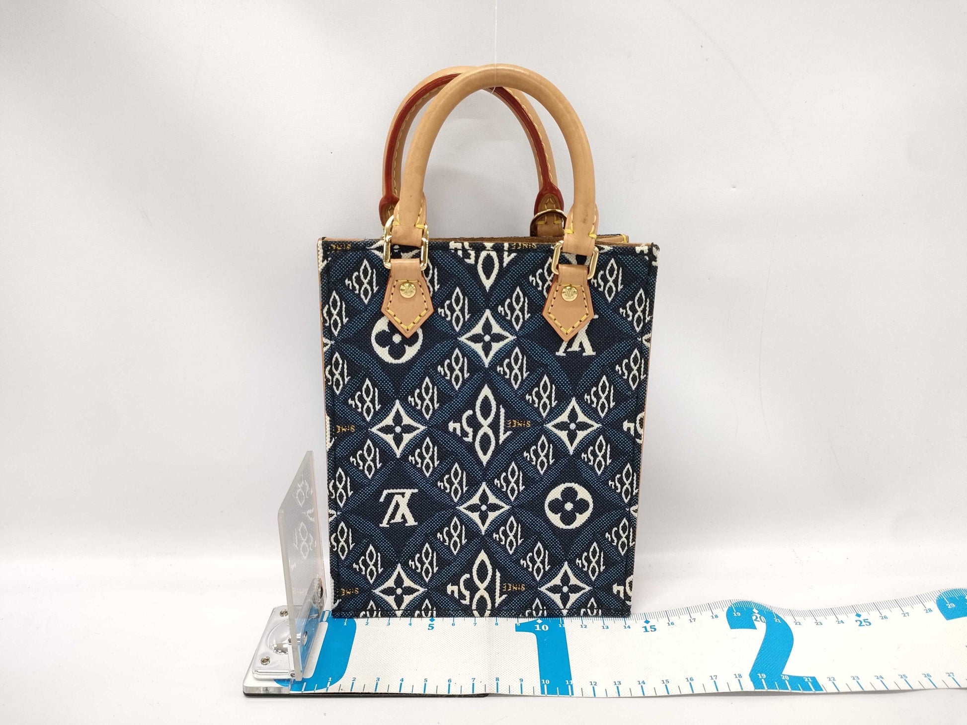 LOUIS VUITTON Jacquard Petite Sac Plat since 1854 Handbag