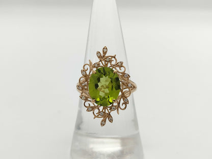 PE 3.15ct D 0.06ct K18 4.1g Ring 