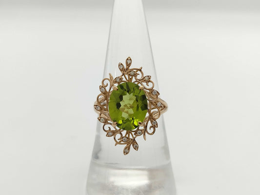 PE 3.15ct D 0.06ct K18 4.1g Ring 