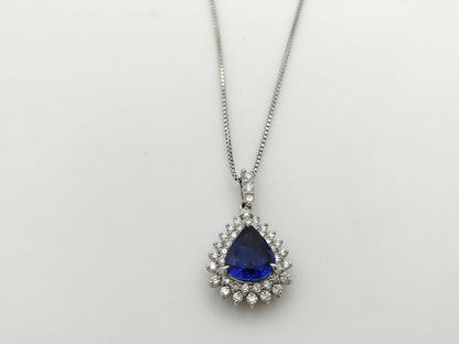 S1.55ct D0.41ct PT900/850 5.0g Necklace 