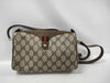 GUCCI Sherry Line GG Supreme PVC x Leather Shoulder Bag