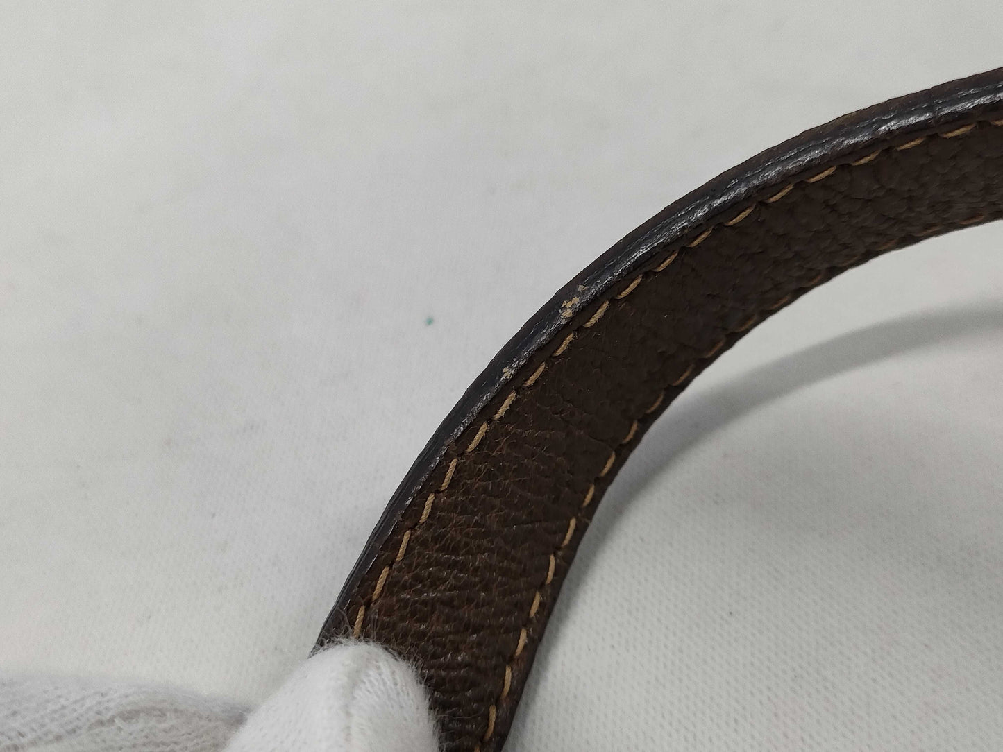 GUCCI Sherry Line GG Supreme PVC x Leather Shoulder Bag