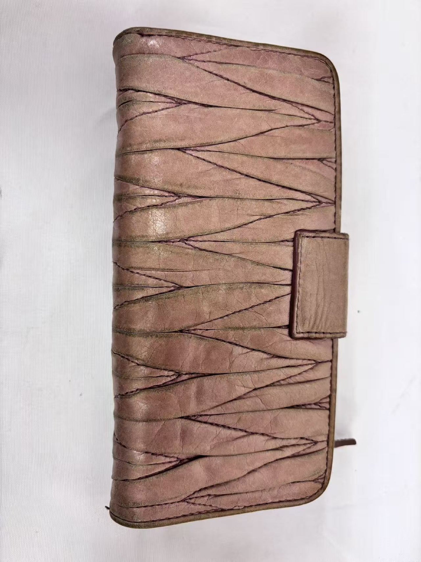 Miu Miu MIUMIU Pink Leather Long Wallet