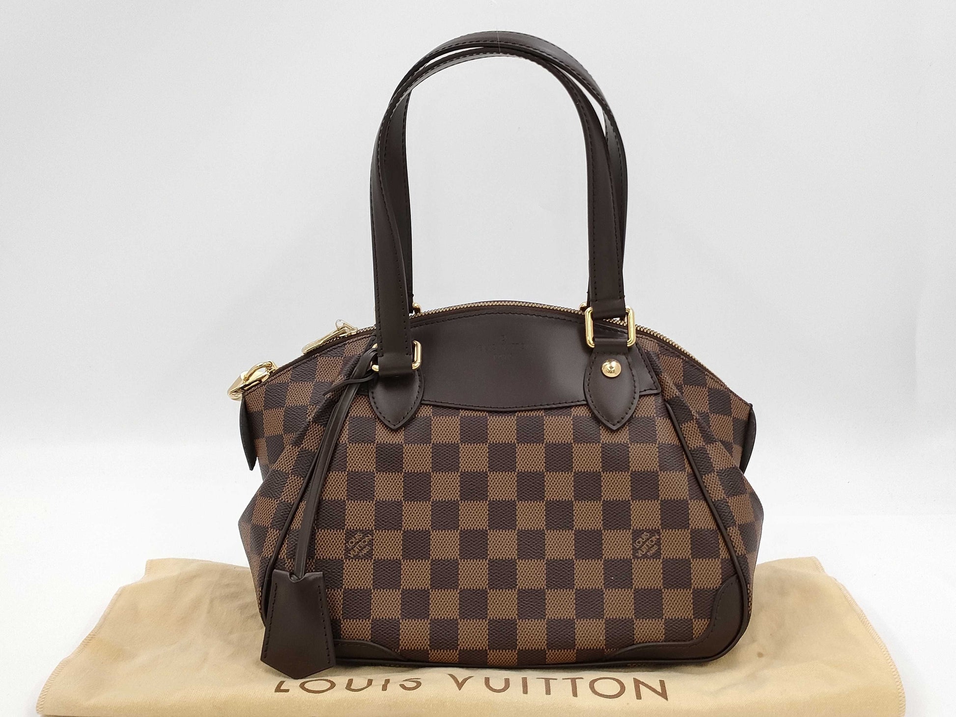 LOUIS VUITTON Damier Verona PM N41117 DU1161 Brown Tote Bag