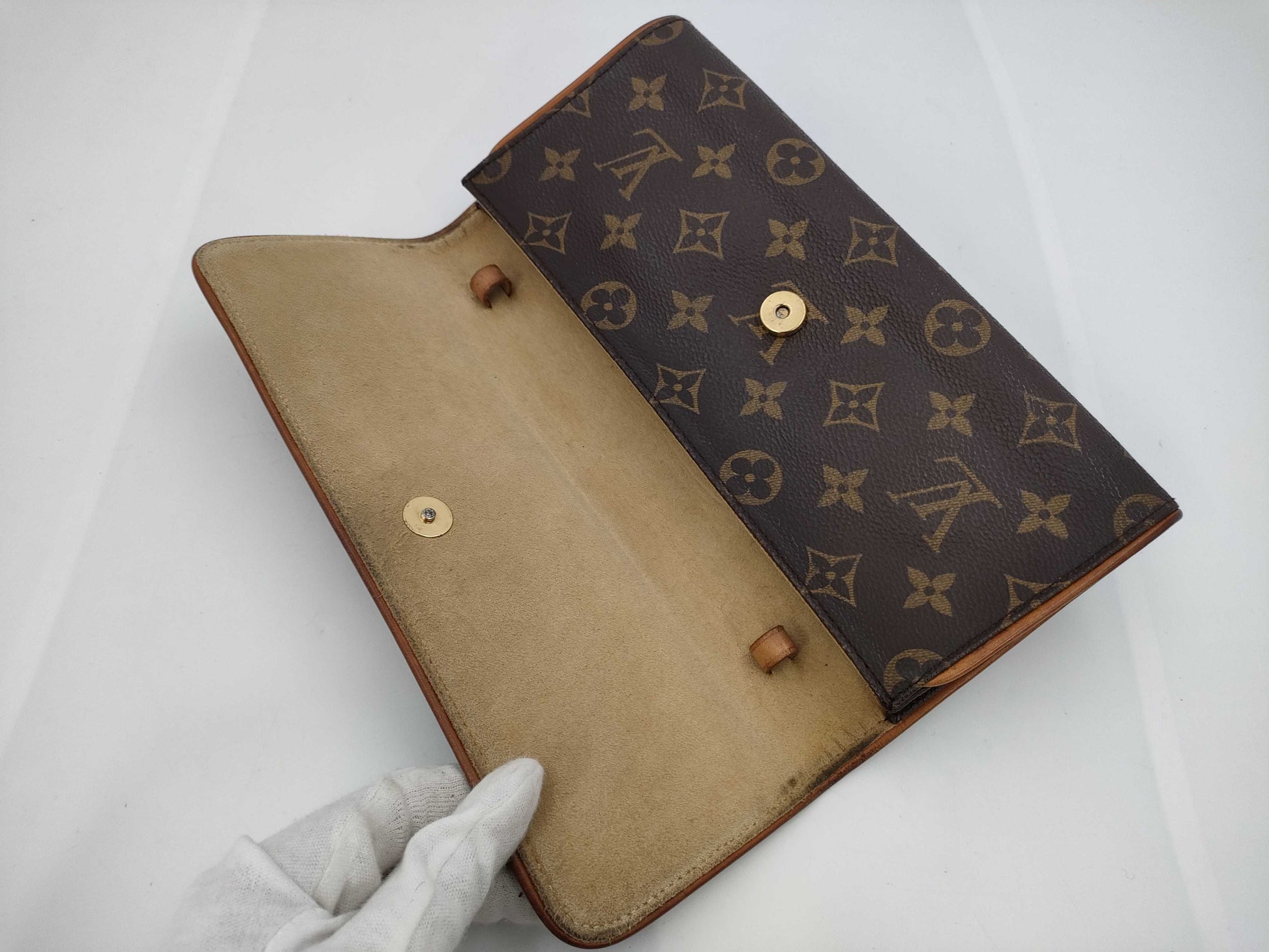 LOUIS VUITTON Monogram Pochette Twin GM M51852 FL1929 Shoulder Bag