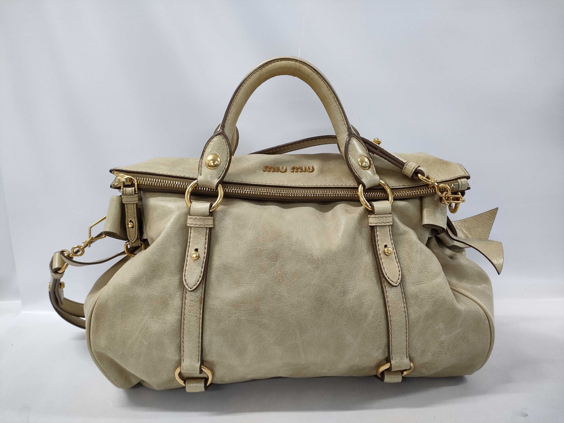 Miu Miu 2-Way Leather Shoulder Bag