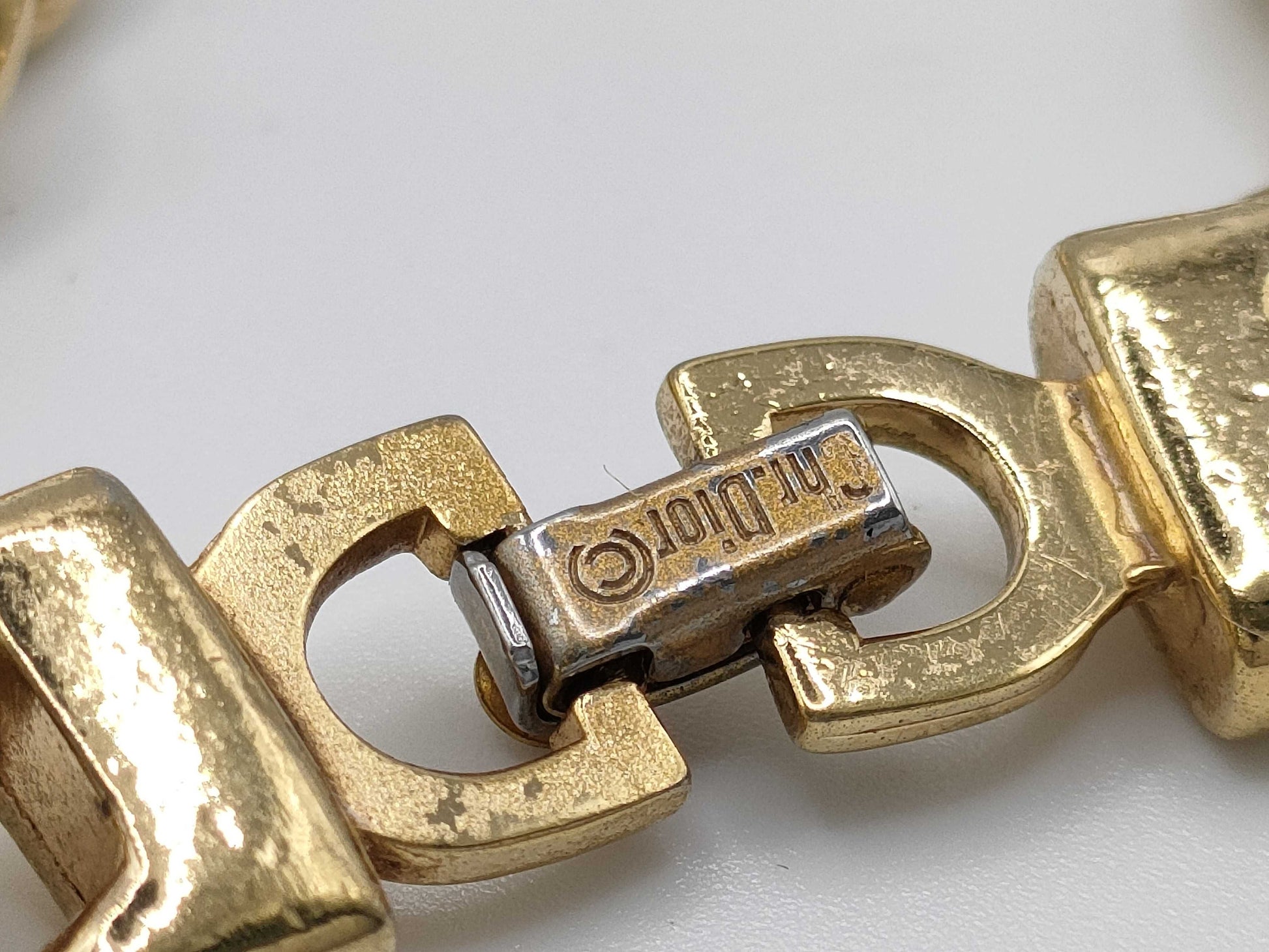 Dior Big Chain Gold Rhinestone Necklace